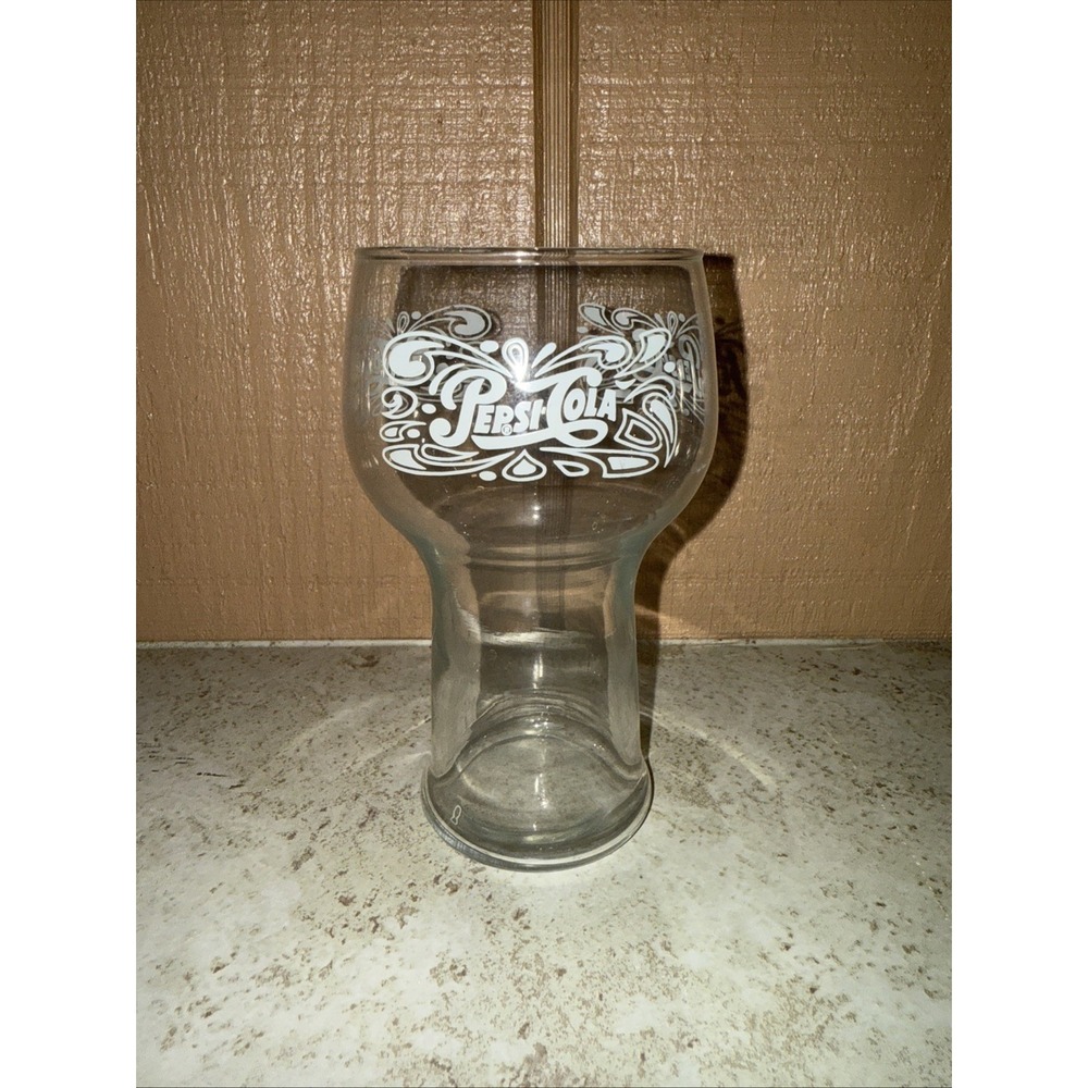 Vintage 1970's Style Logo PEPSI COLA‎ Drinking Glass (6" tall)